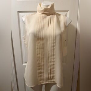 NWT Madison Silk Cream Sleeveless Top, Size 12